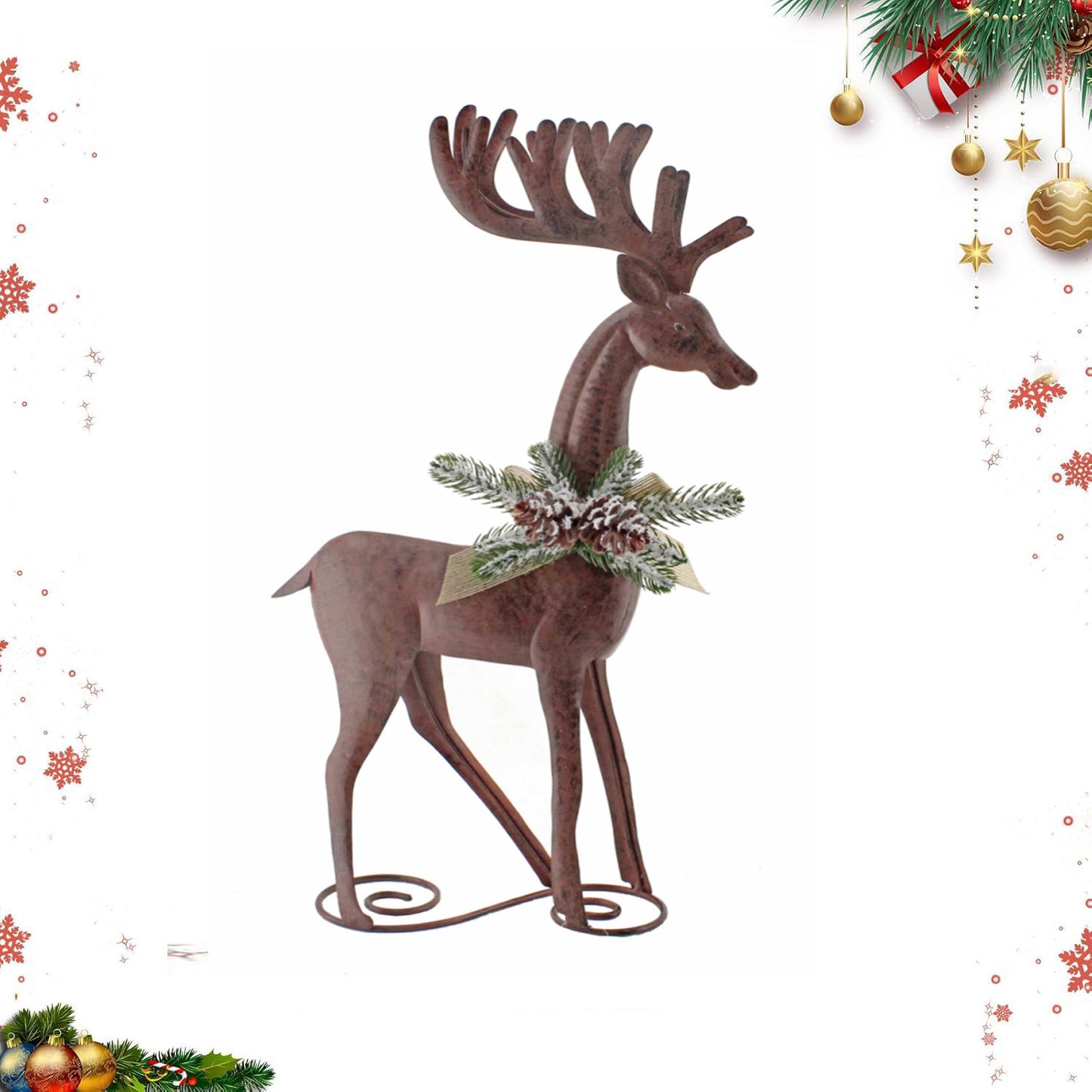 HanStar Christmas Tin Reindeer Decor