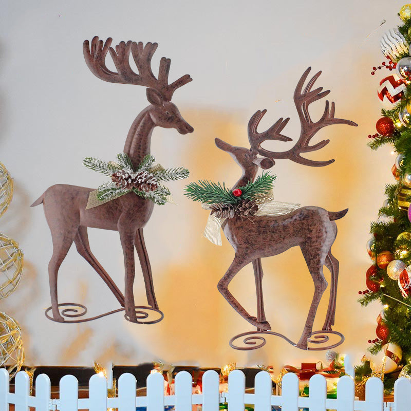 HanStar Christmas Tin Reindeer Decor